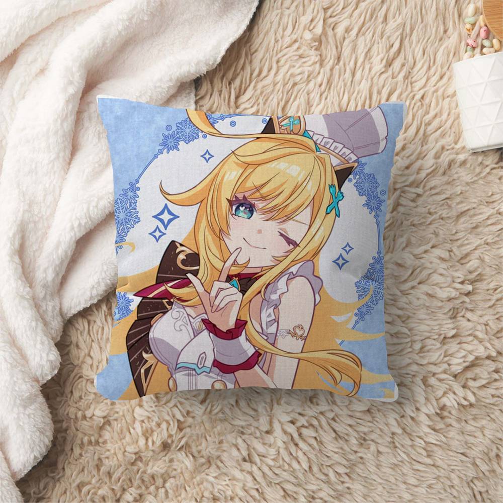 Game Genshin Impact Escoffier Personalized Pillow Cover Kids Bedroom Wild Party Decor Pillowcase Kid Birthday Shower Gift