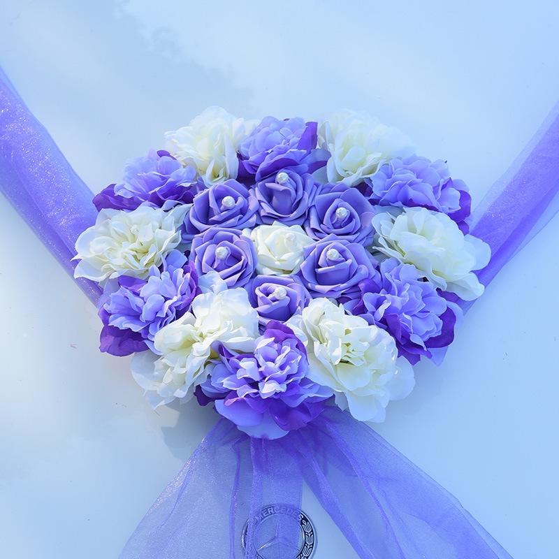 Elegant Wedding Car Decoration Set: Artificial Flower Arrangement for Cars
