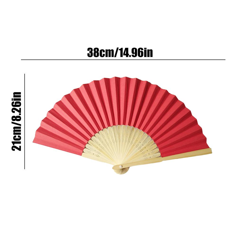 DIY Paper Wood Folding Fan Adults Children's Calligraphy Painting Practice Blank White Folding Fan Wedding Gifts