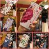 Durable Wristband Phone Case For HTC Desire 20 Plus/D20+ Lanyard Back Cover Shockproof Flower Soft case Fashion Design