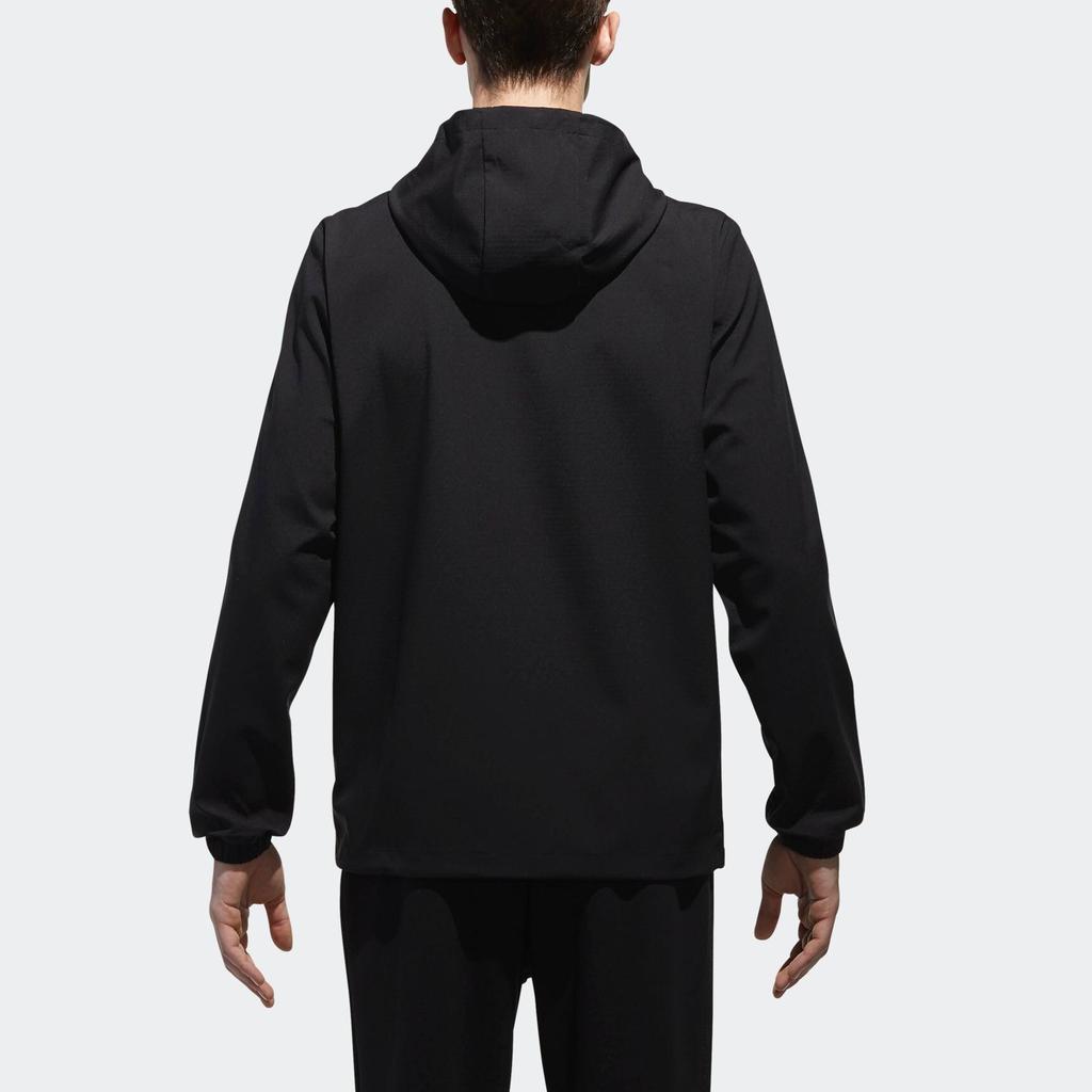 Adidas WB Mesh Bond 3S Striped Hooded Zip-Up Long Sleeve Jacket Men Jackets Black CX4985