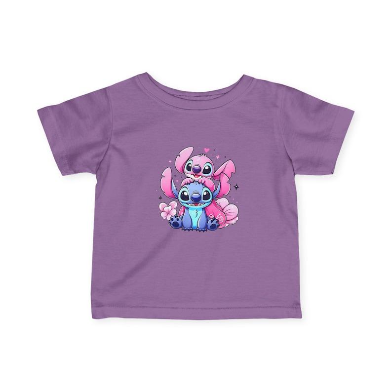Stitch Sisters Infant Tee: Soft Cotton Character Print Shirt 120