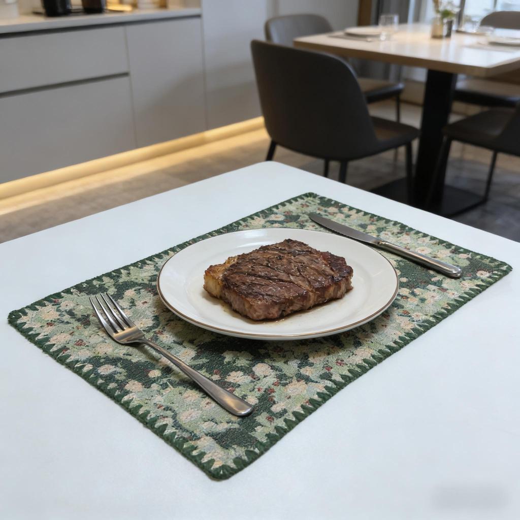 12 x 18 Inch Cotton Linen Washable Non-Slip Table Mats Stain Resistant Home Kitchen Cafe Party Decor Placemats