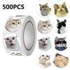 100-500PCS Funny Stickers Cat Cartoon Roll Stickers Animal Packaging Stickers Photocard decor Pack Lables