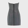 2023 Sexy Tube Top Backless Mesh Splicing Rhinestone Bandage Dress