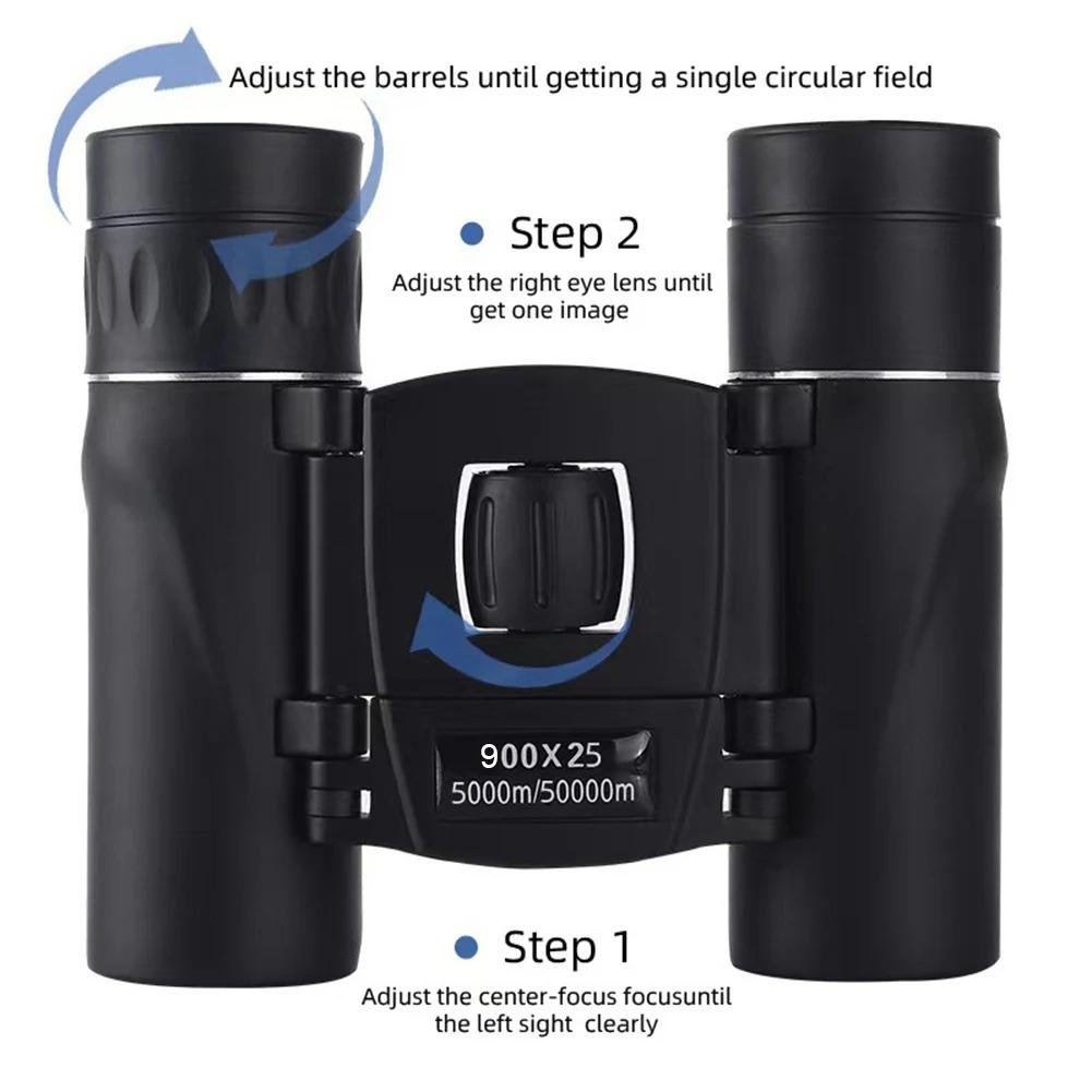 900x25 Binoculars Long-distance Portable Hd Zoom 5000m/50000m Telescope For Outdoor Camping Sports