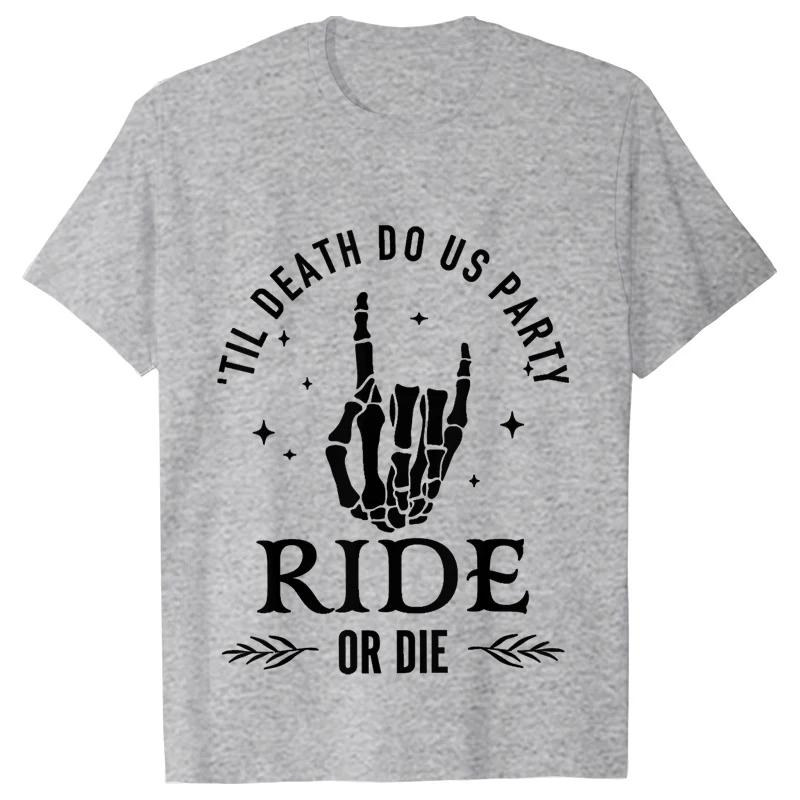 Bridal Wedding Tops Team Bride Tribe Tee Skeleton Middle Finger Graphic Bachelorette Party Shirt S
