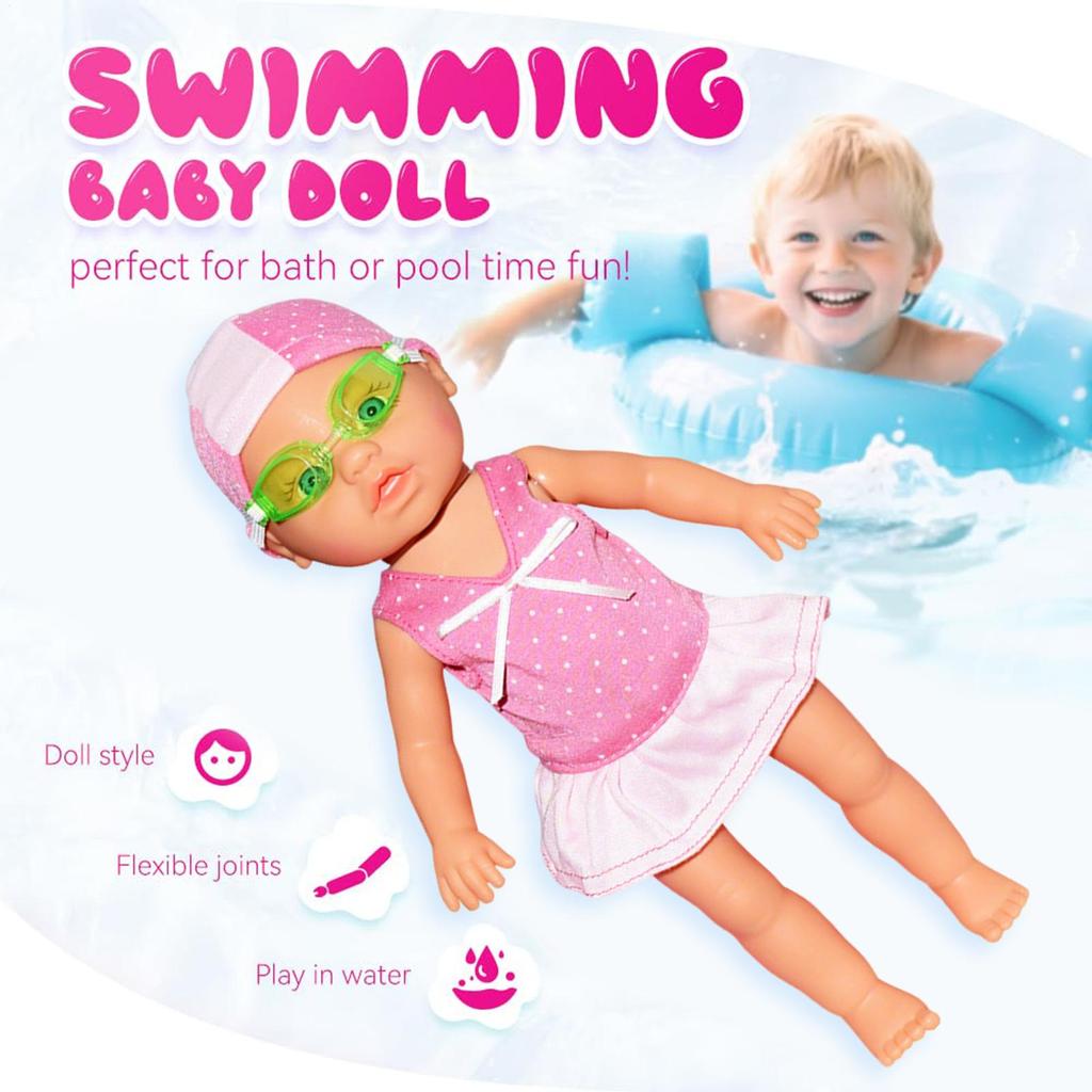 Babypuppe Für Pool Wasserdicht Strand Babypuppe Mit Beweglichen Gelenken Spielzeug Zubehör Für Sand Reise Auto Kinder Strand Sommer