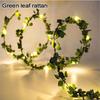 Flower Green Leaf String Lights Artificial Vine Fairy Lights USB Powered Christmas Tree Garland Light for Weeding Home Decor