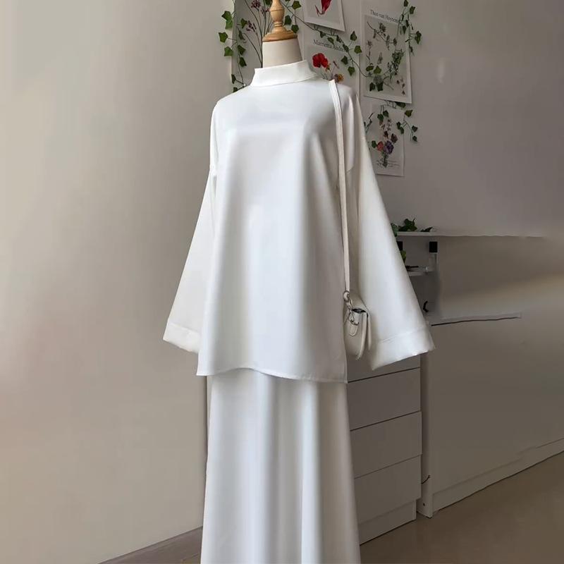 2025 European and American Amazon Cross-border Women's New Elegant and Sophisticated Comfortable Loose Casual Solid Color Suit Dress