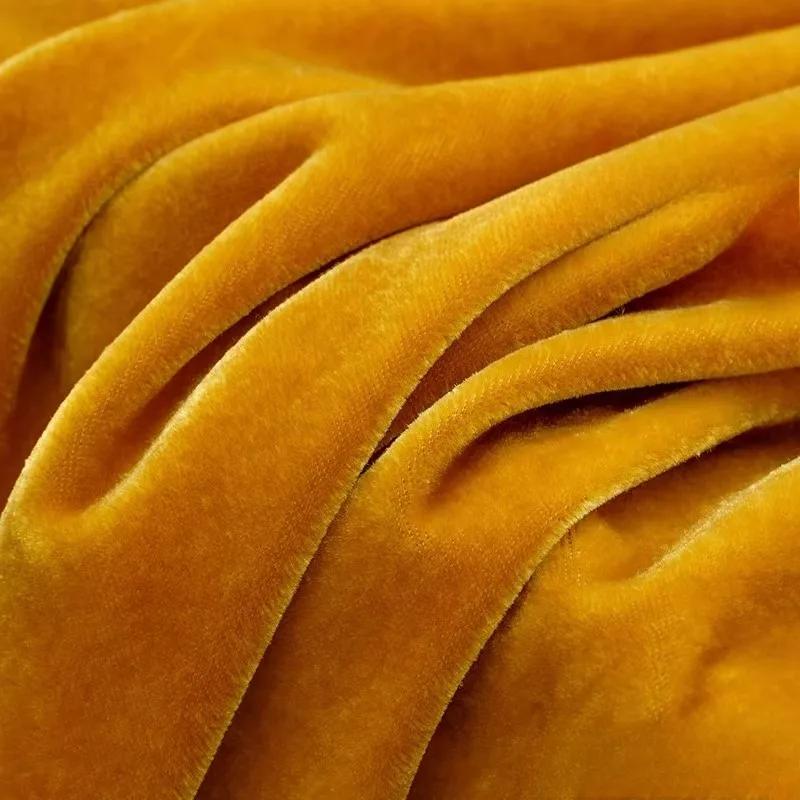 Non-elastic Woven Velvet Designer Fabric for DIY Sewing Dress Set,Half Skirt, Wide-leg Pants, Cotton-like Lustrous Velvet Fabric