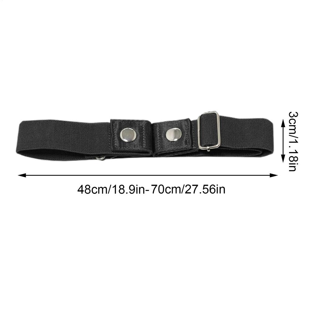 Adjustable elastic invisible waist belt, unisex canvas stretch waist belt for loose-fitting pant, buckle-less elastic waist belt