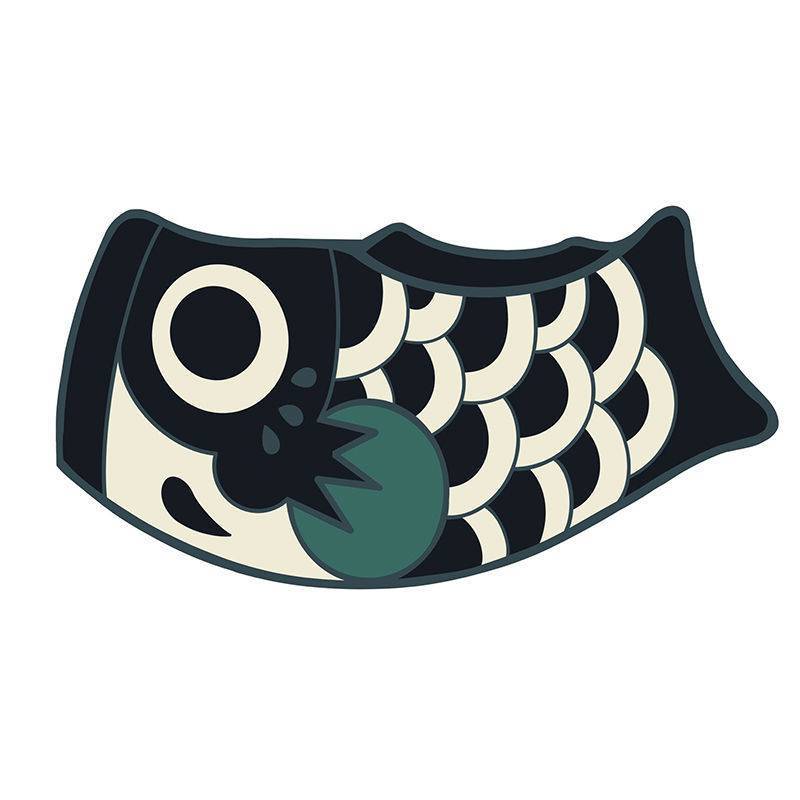 Welcome Doormat Japanese Style Red Carp Printed Carpet Entrance Hallway Non-Slip Floor Mat Front Door Mat Creative Carp Rugs