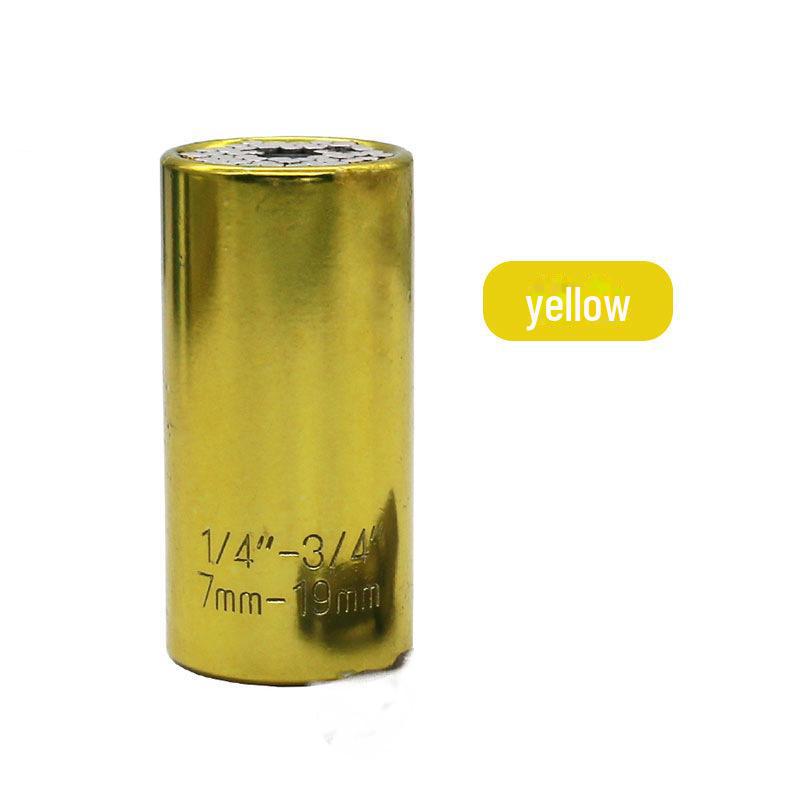 Universal Magic Socket Wrench: 7-19mm Ratchet Head, Chrome Vanadium Steel.