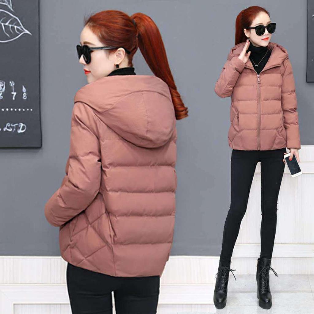 2025 Women's Short Korean Style Hooded Cotton Jacket - Winter Fashion Padded Outerwear