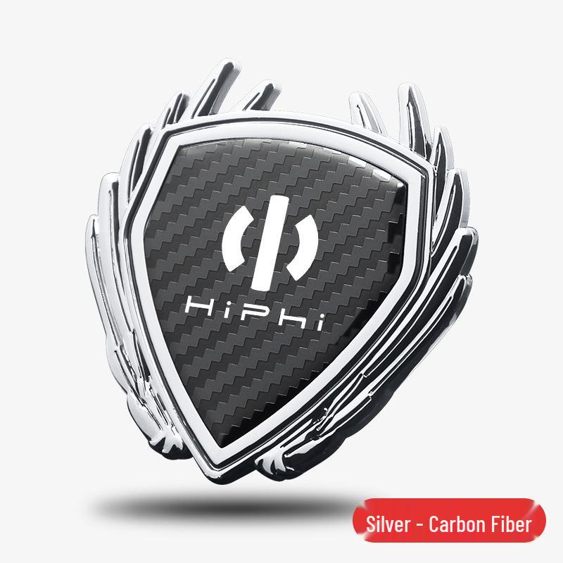 HiPhi X Y Z Metal Wing Badge Emblem for Car Body, Side Window, or Trunk