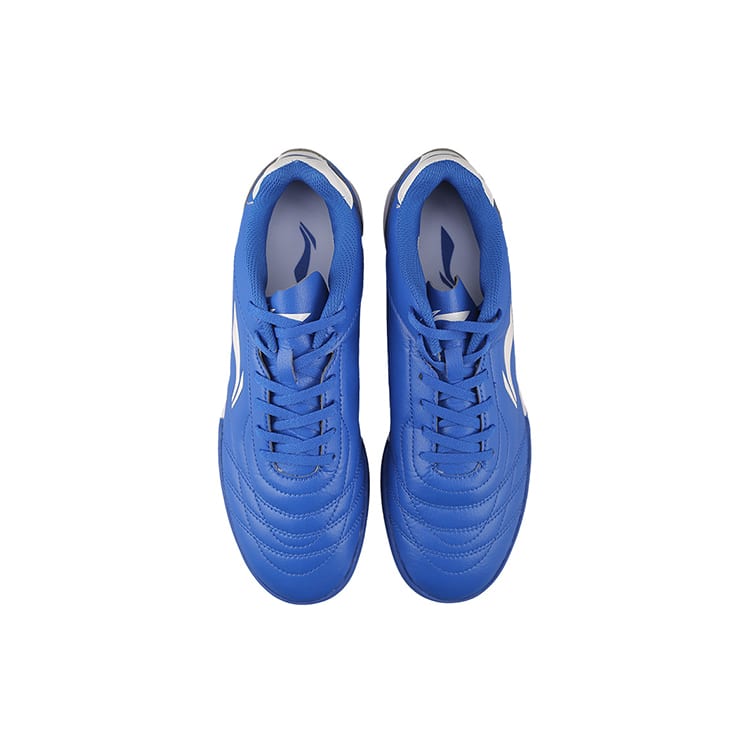 Li Ning TF Turf Artificial Turf Cushioning Slip Resistant Abrasion Resistant Lightweight Soccer Shoes Men's Blue White ASTQ011-3