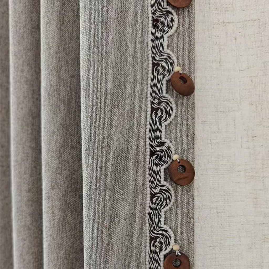 Chuyang Vintage French Romantic Cream Sheer Lace Curtain