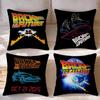 Movie Back To The Future Cushion Cover Short Plush Cushion Cover Double Sided Print Washable Sofa Pillowcase Home Decor Gift