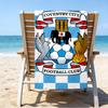 Strandtuch mit aufgedrucktem Wappen des Coven-try Football Club, superweiche Mikrofaser, perfektes Geschenk zum Geburtstag, für Pool, Strand, Reisen, für Familie und Freunde