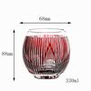 Handmade Edo Kiriko round Curved Rocks Glass Tumbler Colorful Japanese Style Whiskey Glasses with Gift Box for Cocktail Lovers