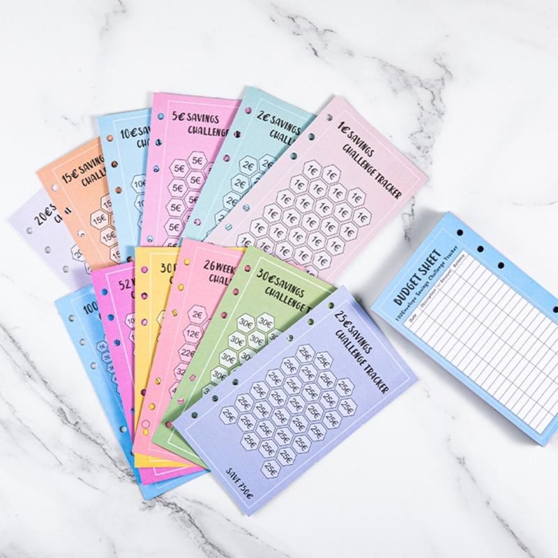 A 6 48 Sheets 52 Weeks Save Challenge Envelopes Save Money Euros USD Envelopes Budget Planner Easy To Save for Family