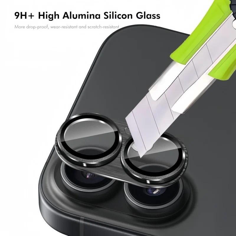 For IPhone 17 Metal Camera Protector Alloy Case Glass Full Cover Back Lens Protective Cap for Iphone17 Purple Green