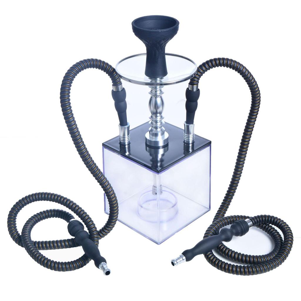 Acrylic Double Tube Hookah with Light - Arabic Shisha 
