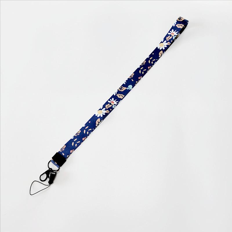 Florales Gurtband-Lanyard Handyhülle mit abnehmbarer Flugzeugschnalle - Anti-Drop Hals- & Ausweis-Lanyard