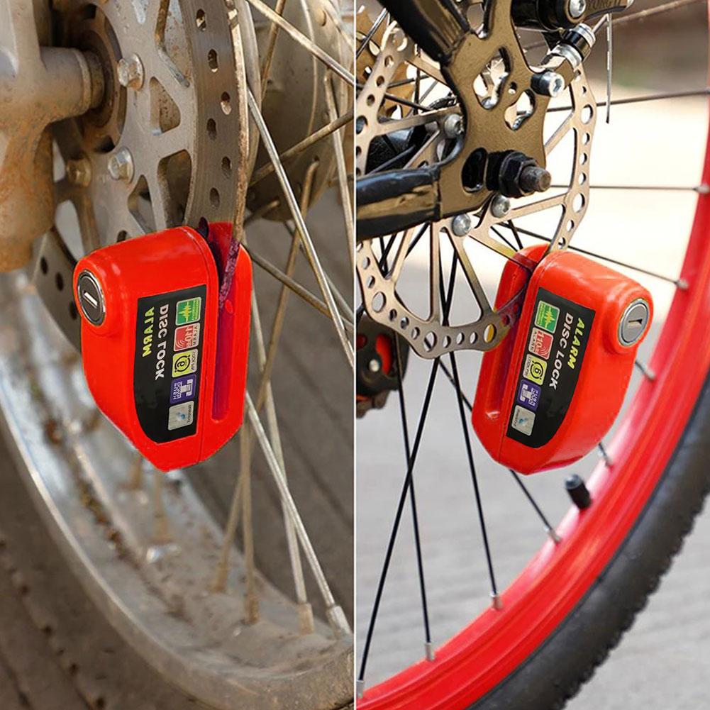 Motorcycle Bicycle Lock Alarm Safety Protection Padlock Bag Rope Reminder Motorcycle Alloy Disc Lock Anti-Theft Accesso Alu M5G4