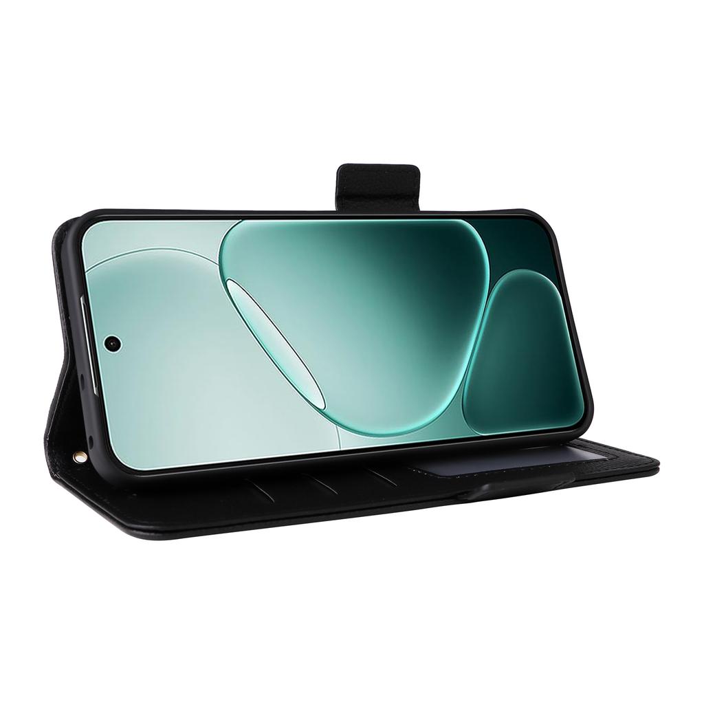 Leather Case for Oppo A6 Pro 4G/A6 Pro 5G/F31 5G Litchi Texture Wallet Phone Cover with Wrist Strap