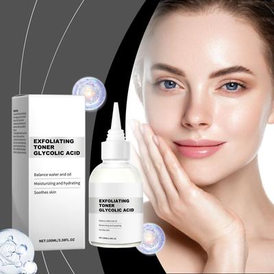 Glykolové tonizační řešení na skvrny a glykolové tonikum hydratuje a redukuje nedokonalosti – exfoliační peeling na obličej (100 ml)
