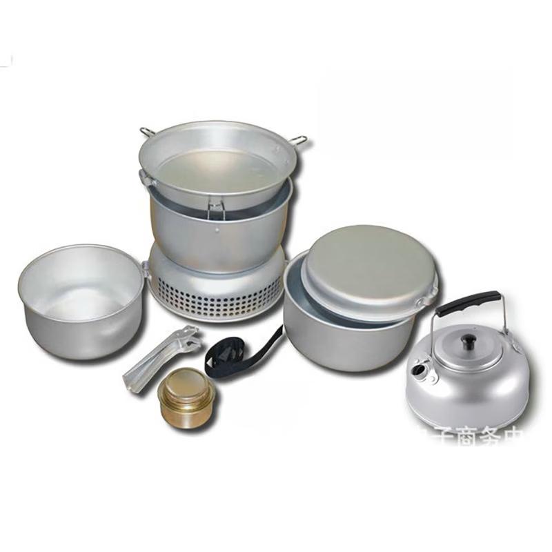 OEING Portable Outdoor Aluminum Cookware Set