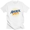 Custom Vintage Cocktail Drink Orange Spritz Aperols Tshirts for Men Short Sleeves T Shirt Cool Tshirts Slim Fit Pure Cotton Tee