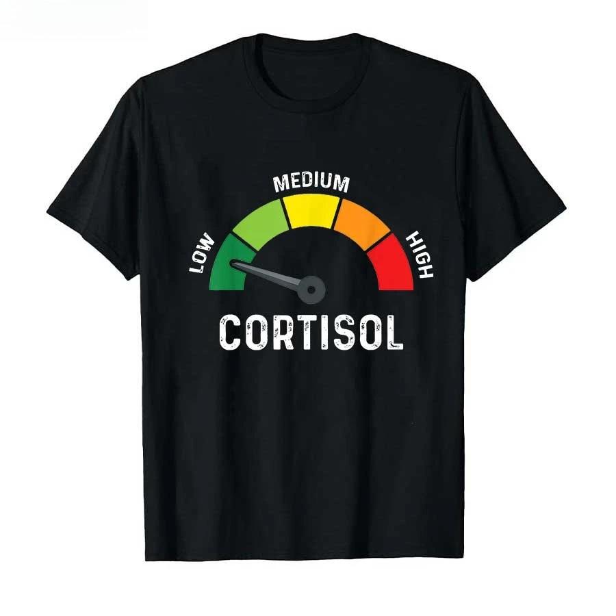 Low Cortisol Levels V Meme Tshirt Unisex And Unisex Summer Gothic Clothing Fashion Casual Round Neck Short Sleeved Top Streetwear