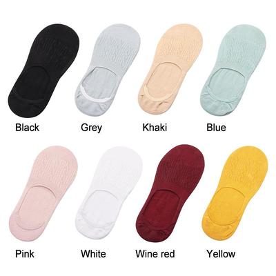 Casual Non-slip Invisible Low Cut Boat Socks Cotton Ankle Hosiery
