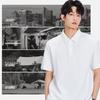 MINISO Men's Waffle Knit Short Sleeve Polo Shirt