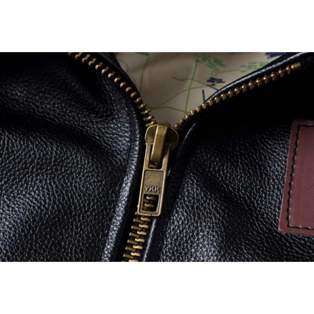 Chinese Size Top G1 Genuine Cowhide Men Leather Jacket Detachable Fur Collar Flight Suit Jackets For Men Military Aviator Coat Winter