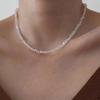 Multi-faceted Crystal Glass Crystal Choker Necklace Simple Collarbone Necklace  Women