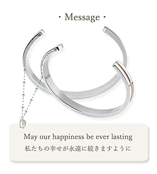 Simple Stainless Steel Bangle with Cubic Zirconia and Rose Gold Perfect As a Birthday Centerline, Gift. [Women's Size] [May Emerald]