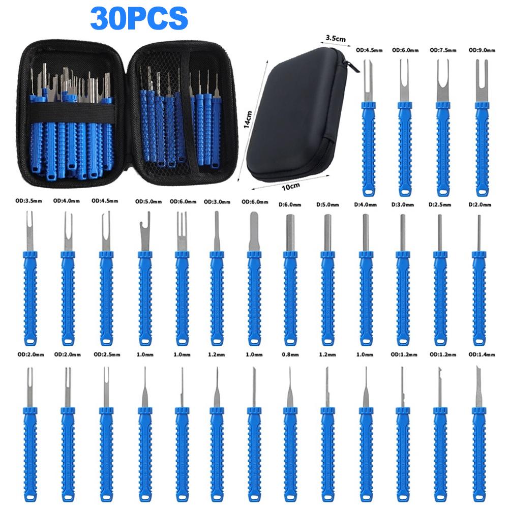 30Pcs Car Terminal Removal Tool Kit Fast Depinning Tool Wire Connector Pin Release Tool Pin Extractor