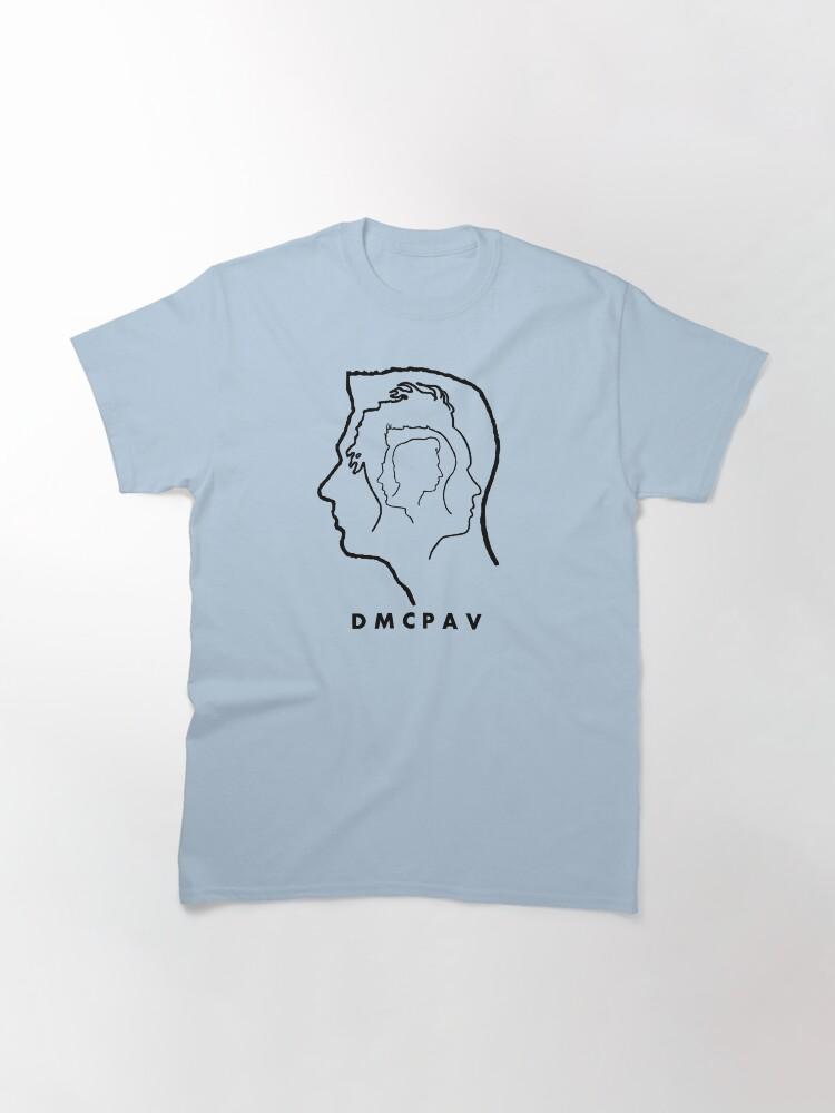 Depeche Mode Members Matryoshka Profile Black Outline Blue Background + DMCPAV Logo Classic T-Shirt
