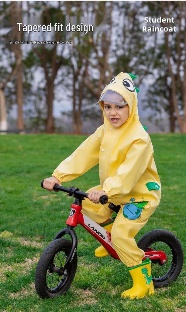 Children's Cartoon Rain Poncho for School with Backpack Space - Boys & Girls, Baby, Primary, Kindergarten.