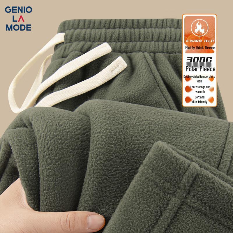 

GENIOLAMODE Мужские зимние повседневные брюки прямого кроя на флисовой подкладке XL