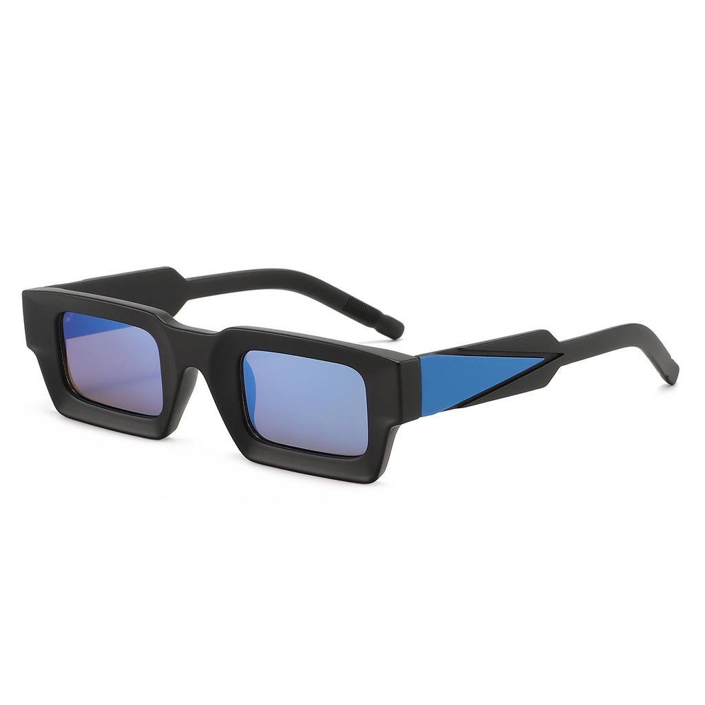 Retro Square Sunglasses for Women - Small Frame, Color Mirror Lenses, Versatile European & American Street Style