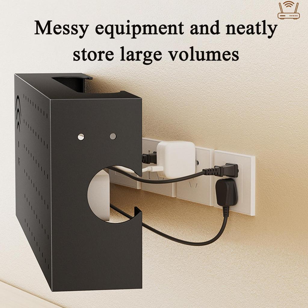 Wifi Box Hider Multifunctional Wall Mount Carbon Steel Organizer Internet Box Hider for Electronics Network Outlet Output Guards