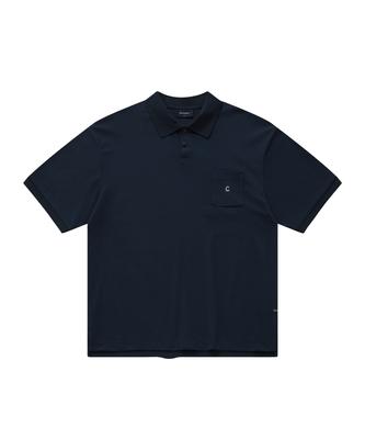 Signature Symbol Pocket Polo Shirt Navy