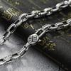 New Six-character Mantra Boys Necklace Silver Long Chinese Style Personality Trendy Men's Retro Jewelry Accessories
