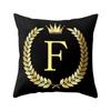 Cover Black And Gold Letter Case Sofa Cushion Cover Home Decor