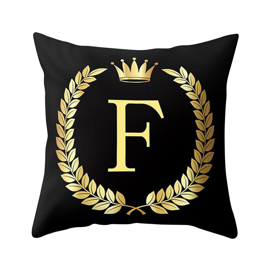Cover Black And Gold Letter Case Sofa Cushion Cover Home Decor